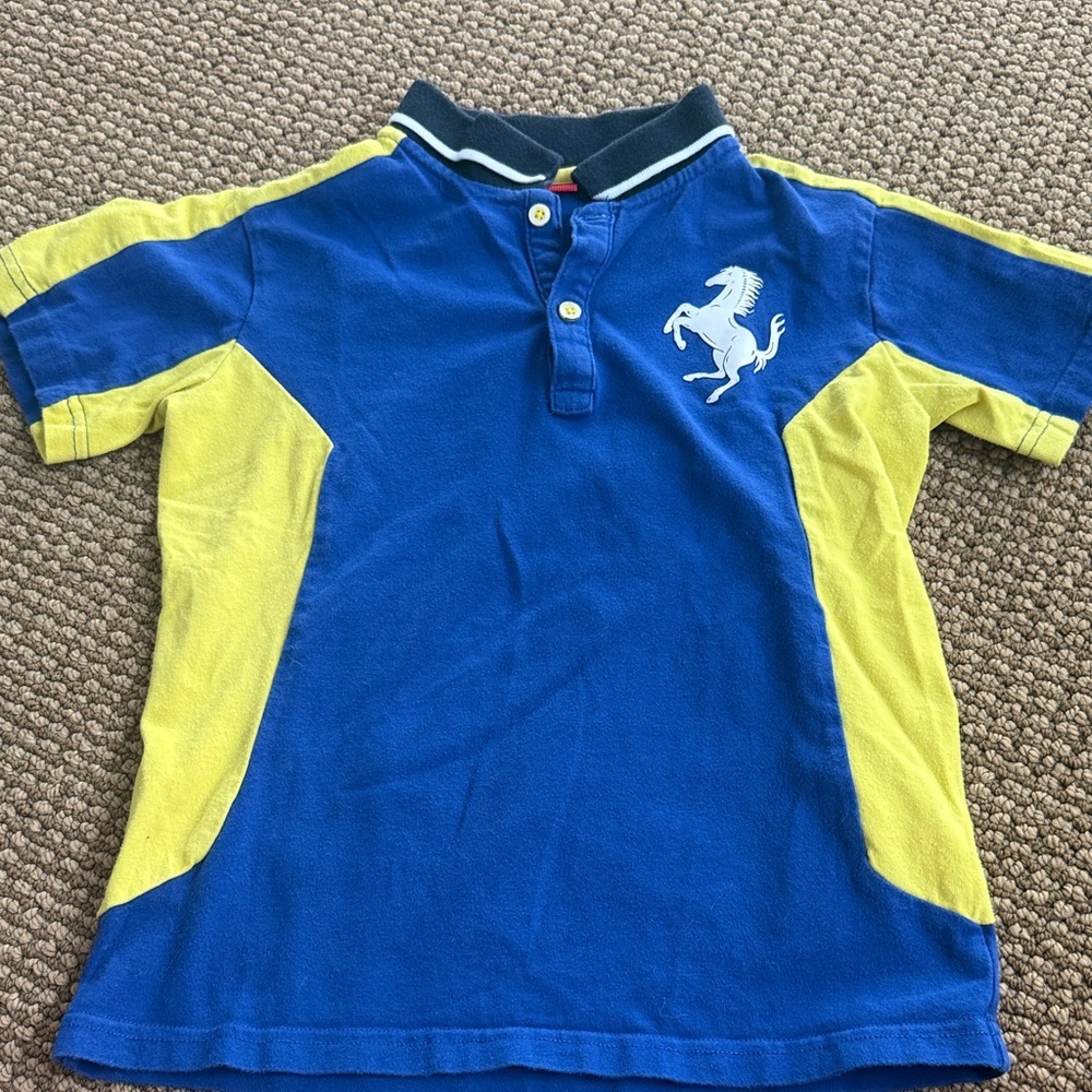 Ferrari Kids Polo in Blue and Yellow